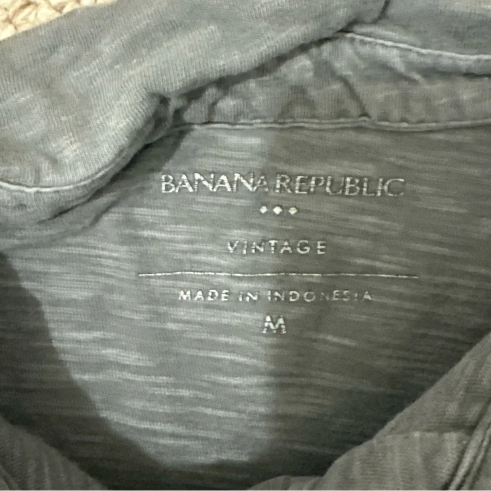 Banana Republic Men's Gray Short-Sleeve Polo Shirt